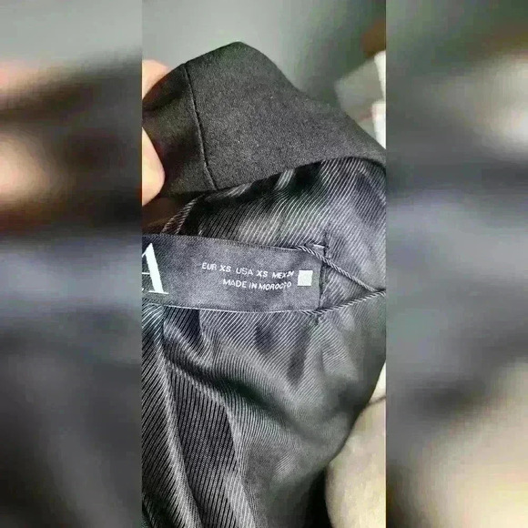 Zara black blazer dress with golden buttons double-breasted style size xs - Picture 8 of 16